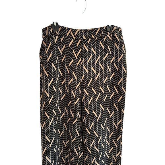 Chicos Wide Leg Brown Black Pants High Waist Comfortable Work Travel Sz 3 (XL) - Picture 8 of 9